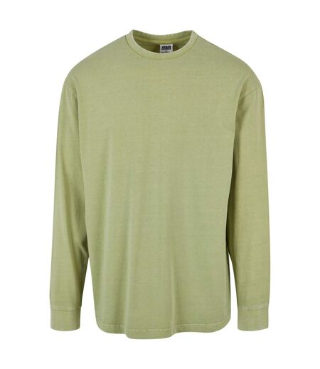 Haut Manches Longues Motif/style Délavé À L'acide Homme Vert Urban Classics