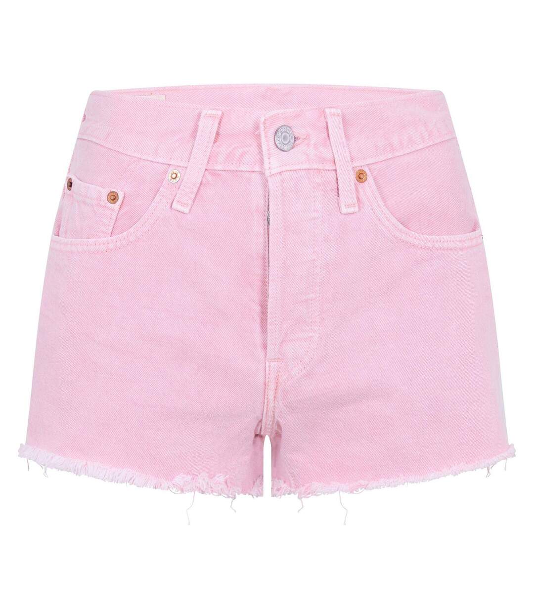Womens/ladies 501 Original Denim Shorts Pink Levis-2