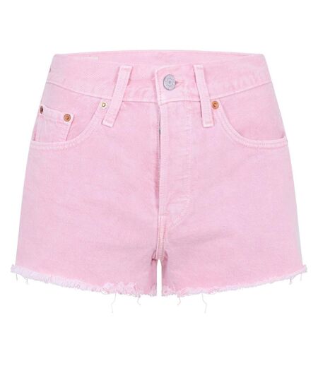 Womens/ladies 501 Original Denim Shorts Pink Levis