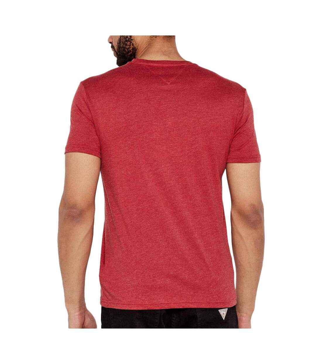 T-shirt rouge homme tommy hilfiger tjm x slim jaspe - l-2