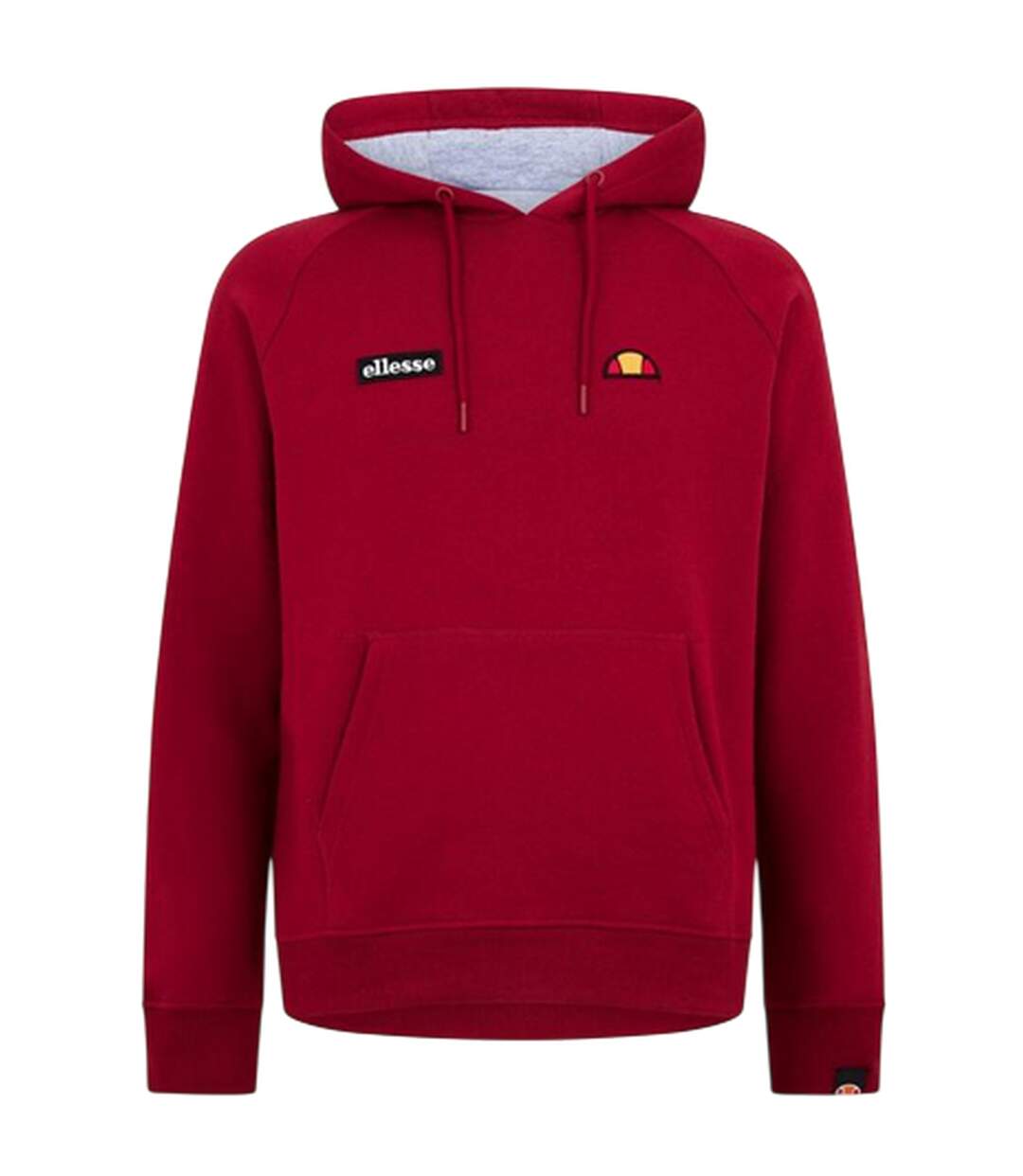 Mens Embroidered Raglan Hoodie Burgundy Ellesse-1