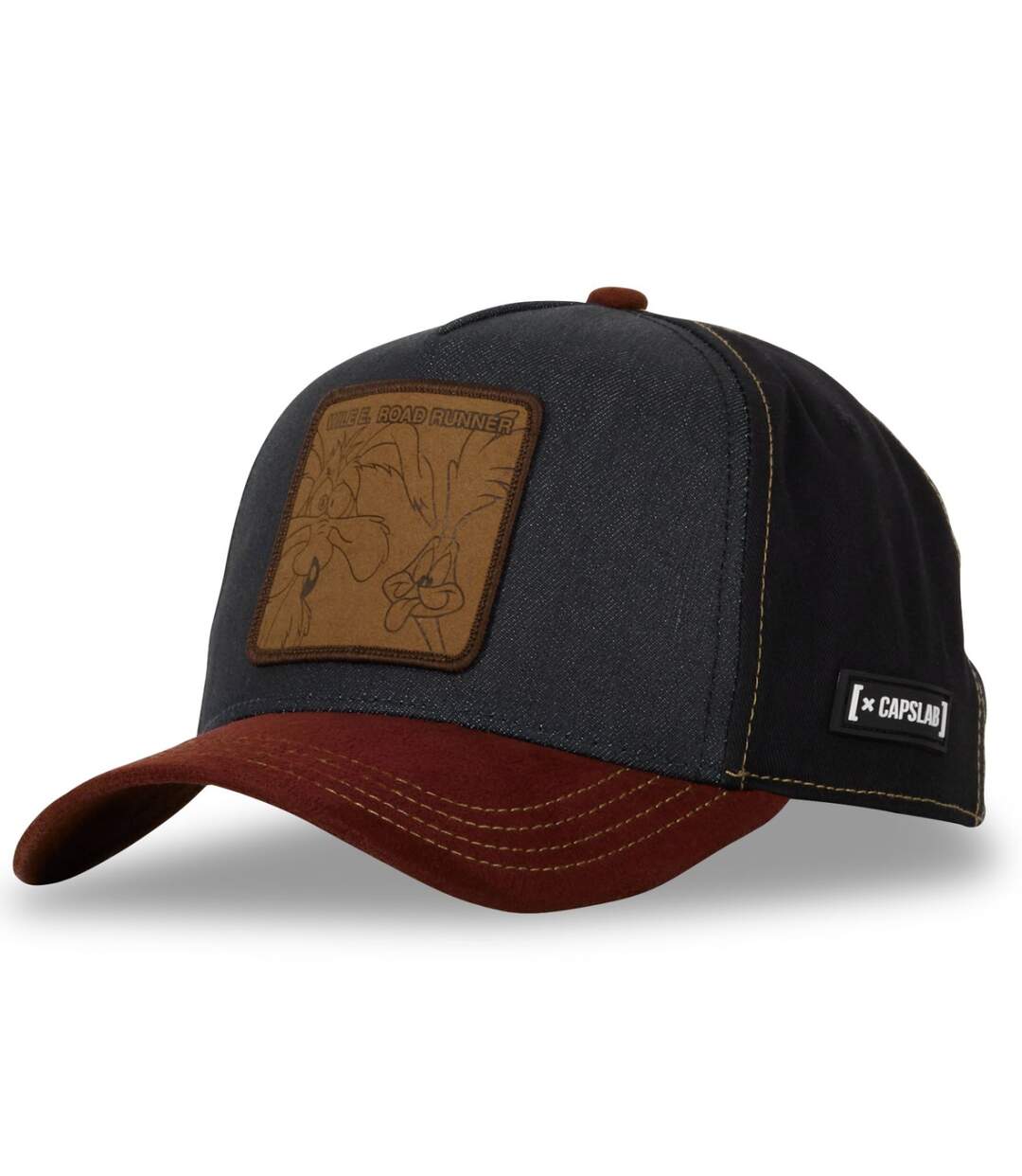 Casquette homme trucker effet denim et suedine Looney Tunes Capslab-1