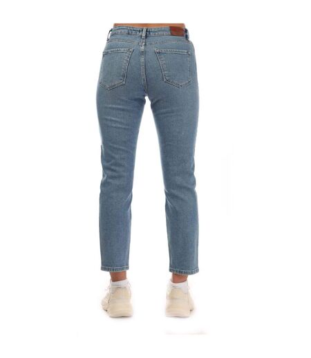 Womens/ladies Emily High Waist Straight Jeans Denim Only