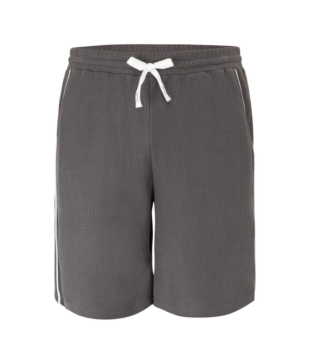 Mens Cotton Blend Shorts Dark Grey Fabric-1