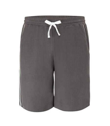 Mens Cotton Blend Shorts Dark Grey Fabric