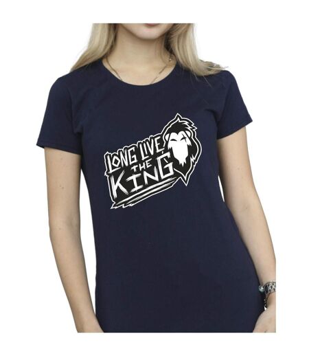 Disney T-shirt en coton Le Roi Lion Le Roi Femmes/Dames (Bleu marine) - UTBI25305