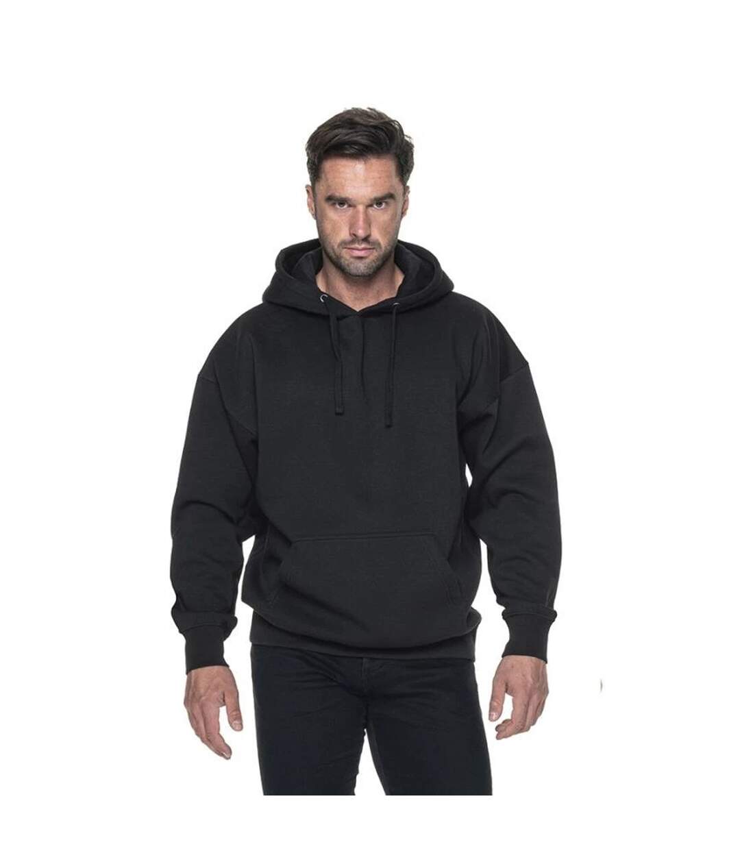 Mens Buffalo Plain Hoodie Black Promostars-1