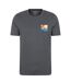 Mens Lake District Short-sleeved T-shirt Charcoal Mountain Warehouse-1