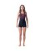 Maillot De Bain 1 Pièce Motif/style Formes Géométriques Femme Noir Aquawave-2