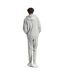 Mens 3 Stripes Fleece Tracksuit Grey Black Adidas-3
