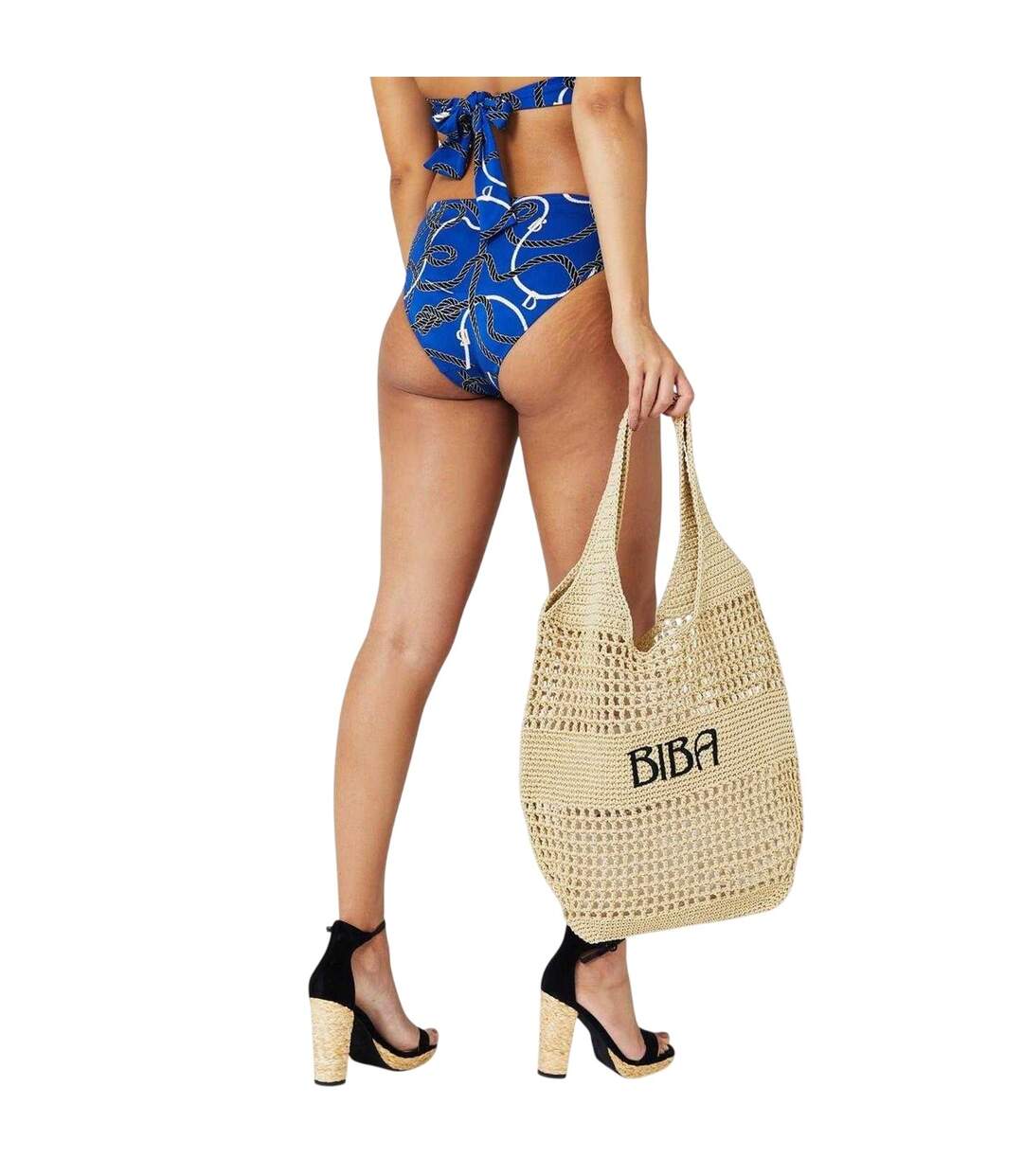 Bas De Maillot De Bain Motif/style Vénitien Femme Bleu Marine Biba-3