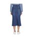 Jupe mi-longue bleu femme only marcella - l-2