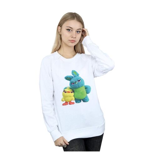Disney Sweatshirt Womens/Ladies Toy Story 4 Ducky And Bunny (Blanc) - UTBI41985