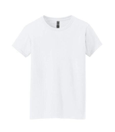 Womens/ladies Heavy Cotton T-shirt White Gildan