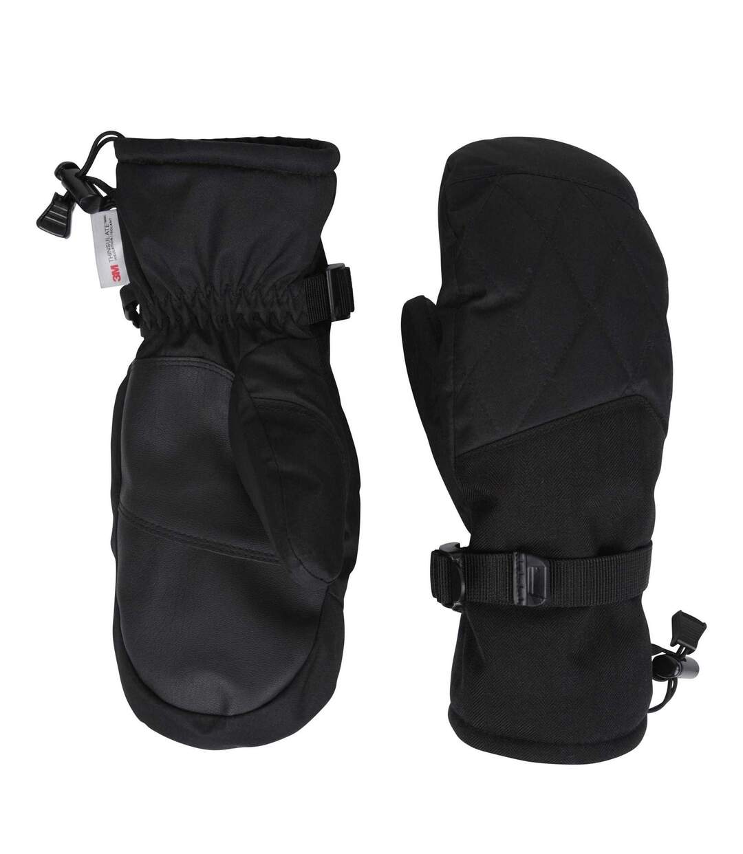 Womens/ladies Extreme Waterproof Ski Mittens Black Mountain Warehouse-3