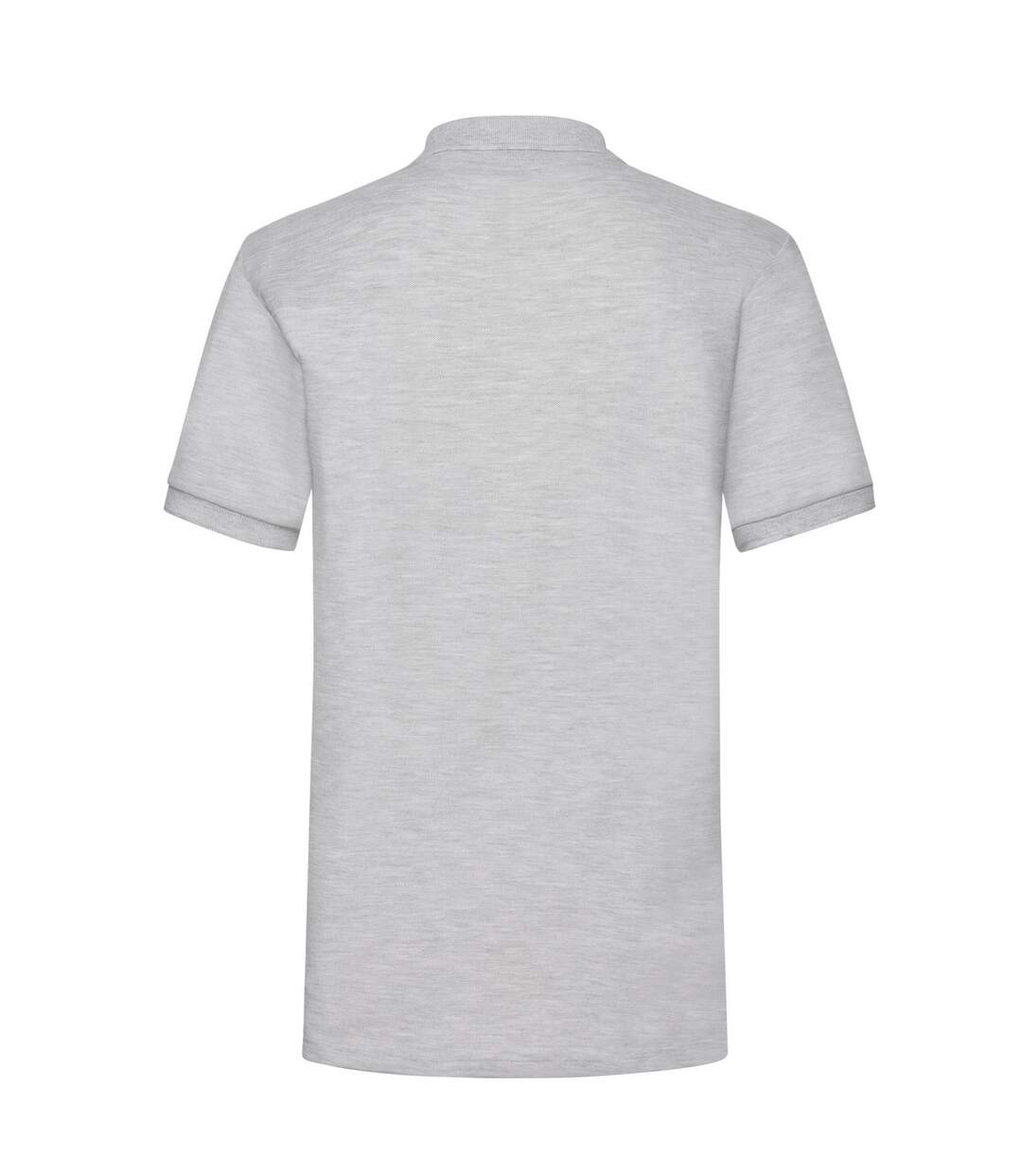 Mens 65/35 Heavyweight Polo Shirt Heather Grey Fruit Of The Loom-2