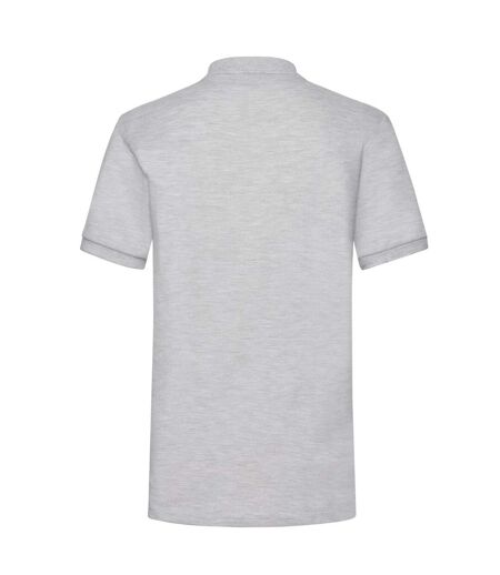 Mens 65/35 Heavyweight Polo Shirt Heather Grey Fruit Of The Loom
