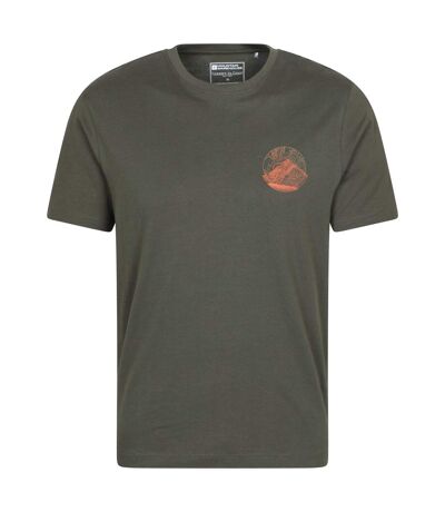 Mens mountain grid t-shirt green Mountain Warehouse