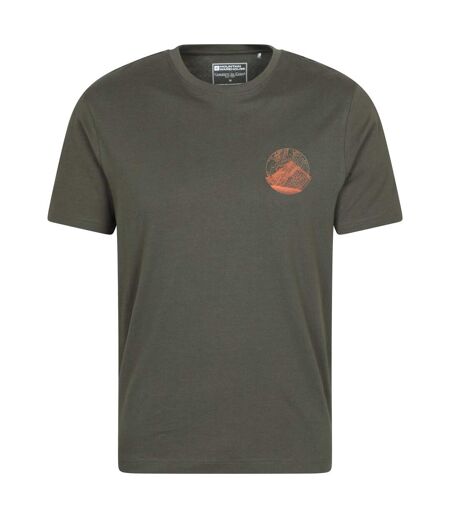 Mens mountain grid t-shirt green Mountain Warehouse