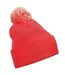 Snowstar bonnet enfant unisexe rouge vif/blanc cassé Beechfield-1