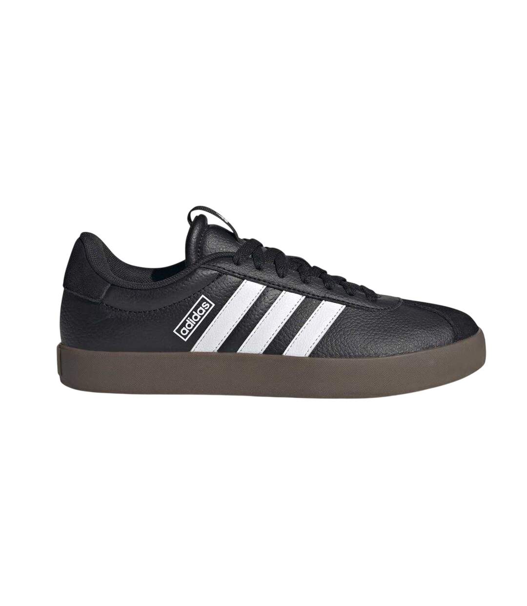 Womens/ladies Vl Court 3.0 Suede Flat Trainers Core Black White Adidas-4