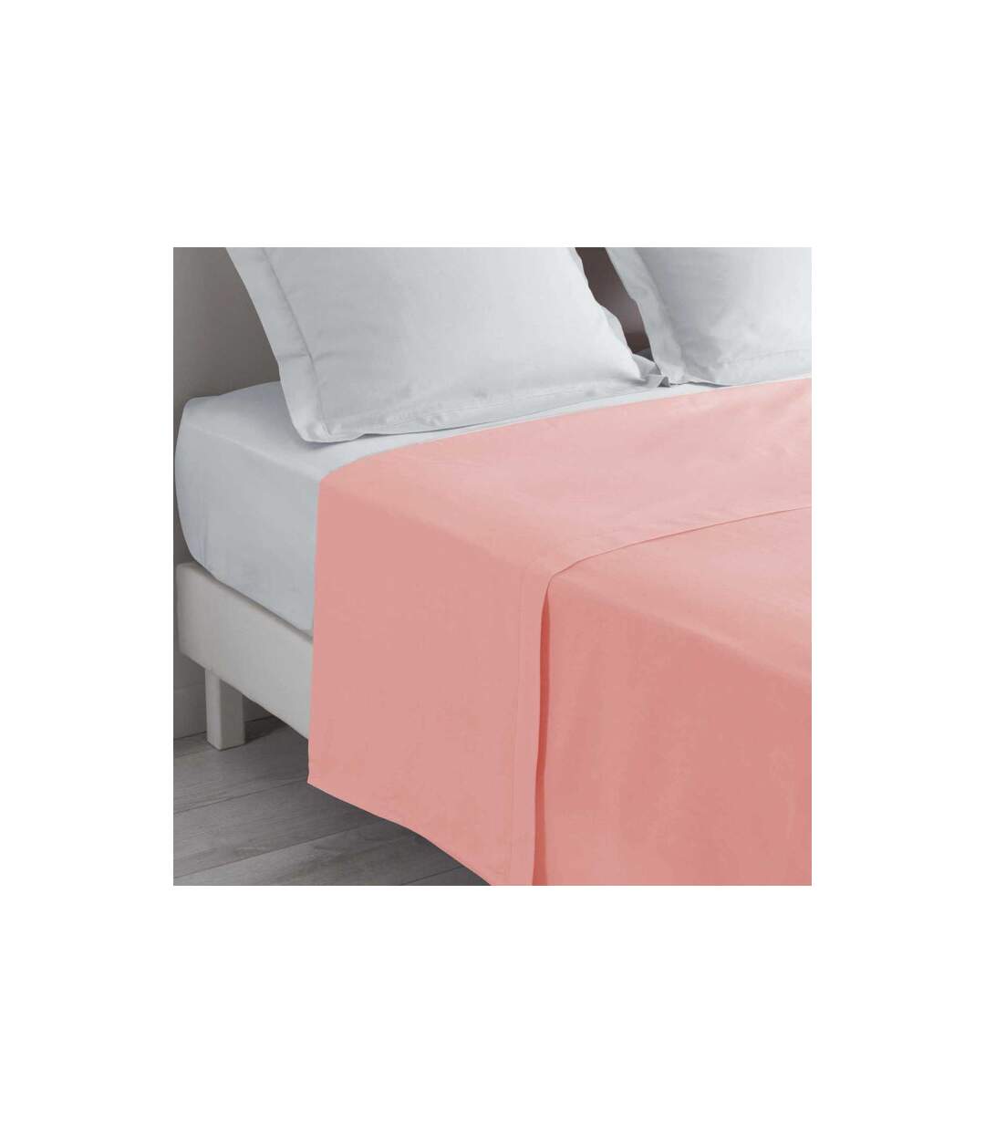 Drap Plat Lina 180x290cm Rose Dragée-1