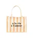 Sac de plage taupe/blanc gérard pasquier amour-1