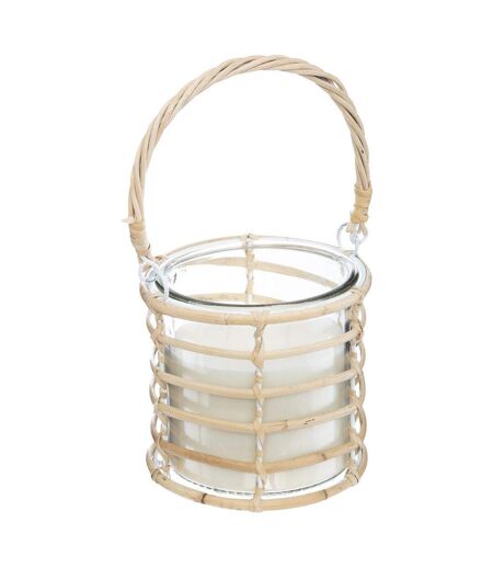 Bougie Parfumée en Verre Rotin 430g Citron