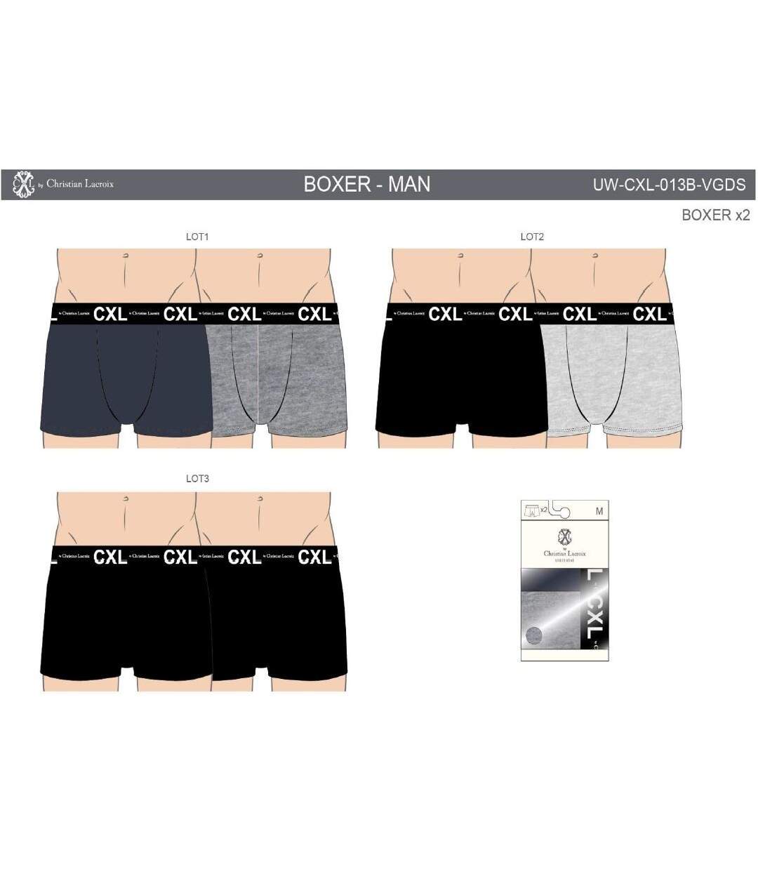 Boxer CXL By LACROIX X6 Pack de 6 Boxers CXL0290-4