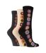 6 Pairs Ladies Multipack of Novelty Design Knitted Boot Socks | Autumn Socks-3