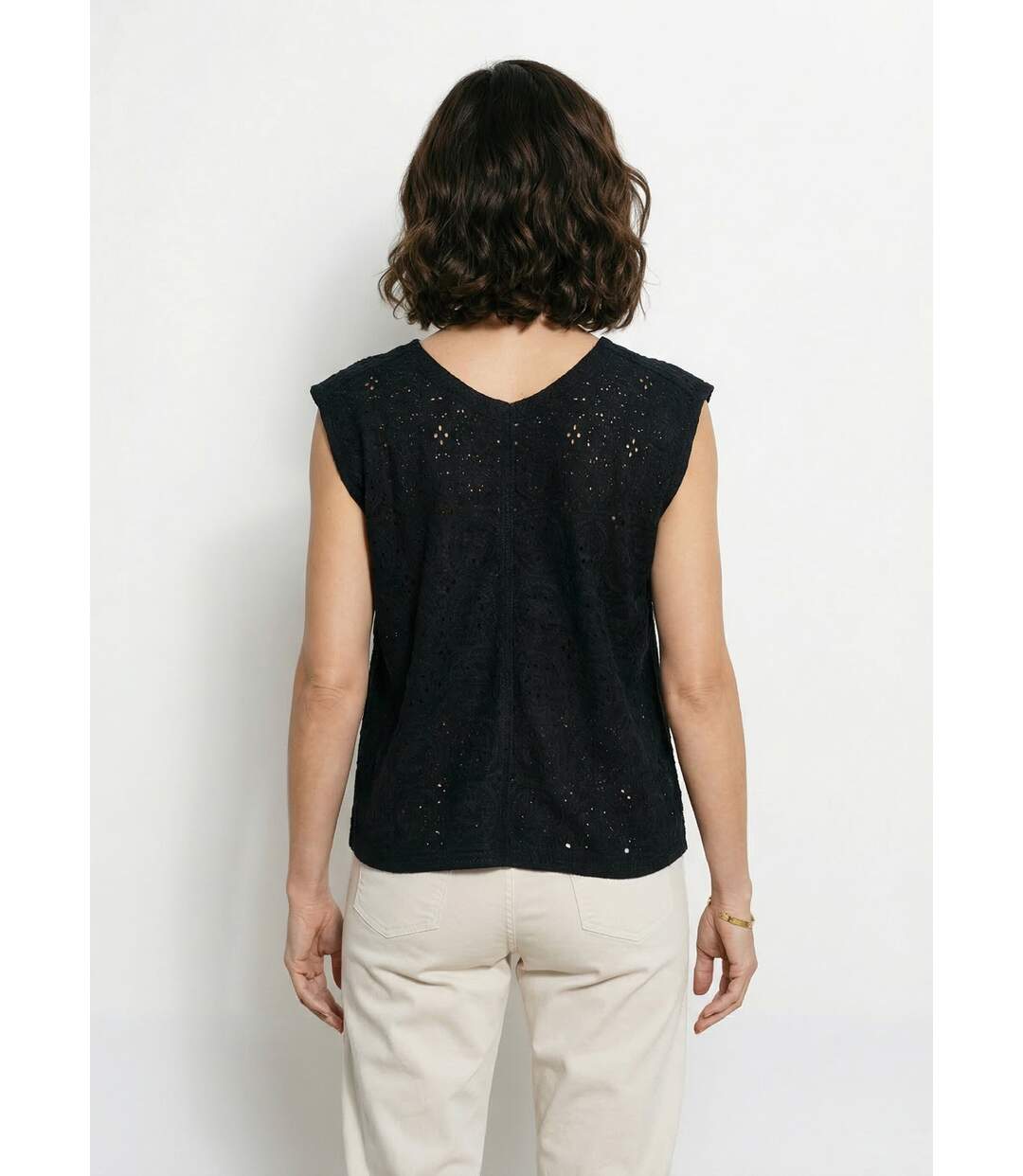 Gilet sans manches effet crochet-2