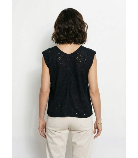 Gilet sans manches effet crochet