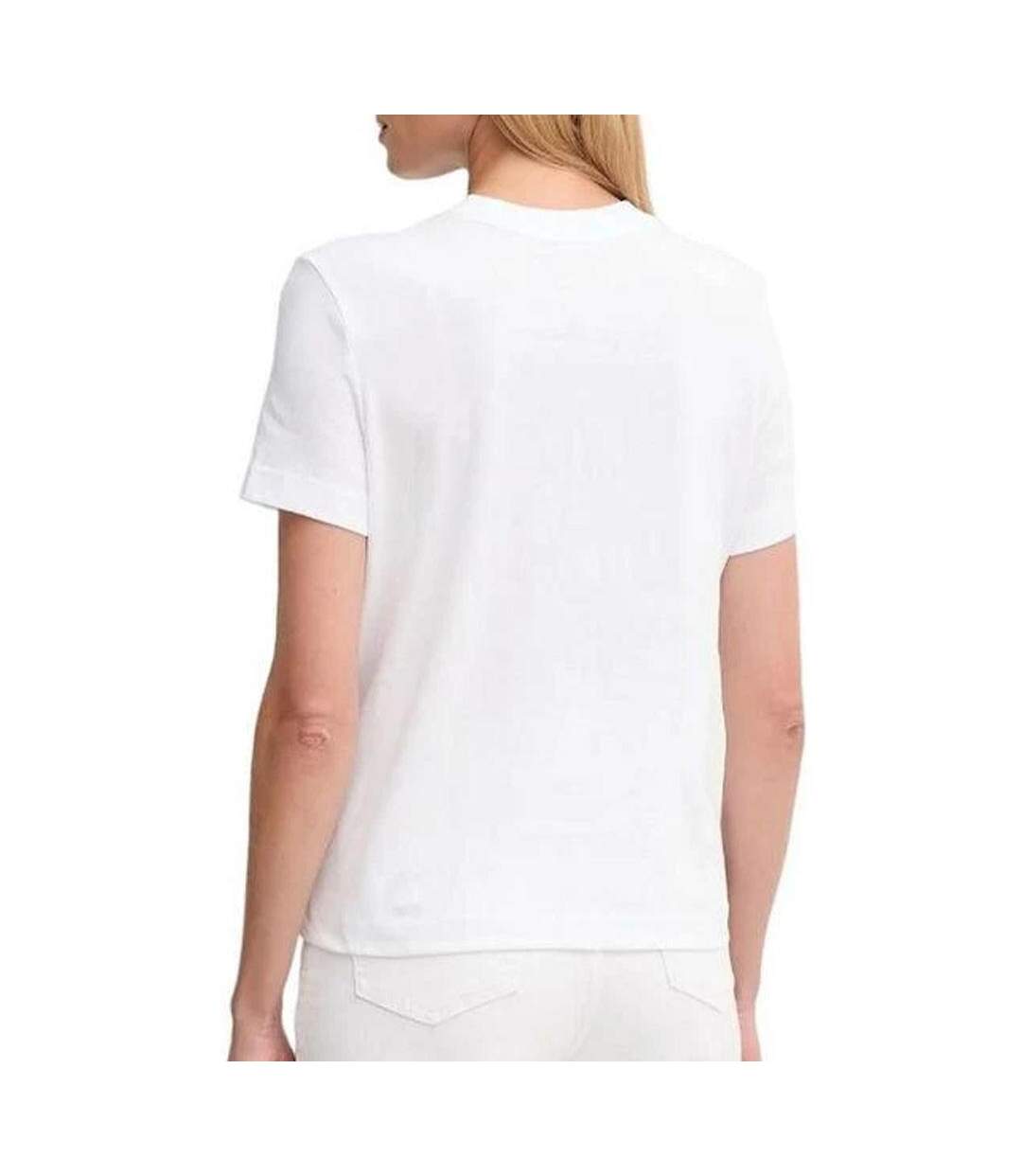 T-Shirt blanc femme calvin klein jeans fitted script-2