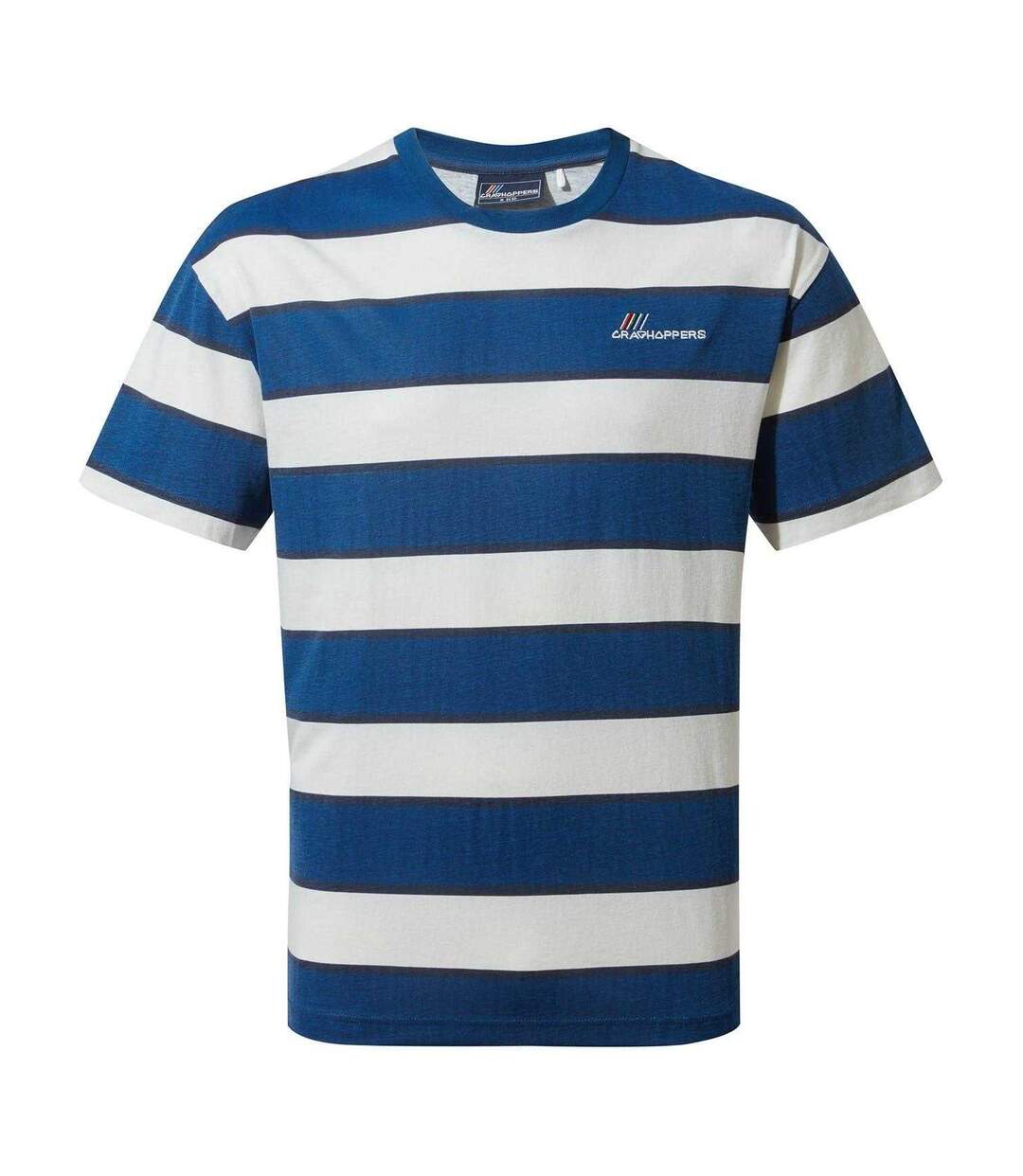T-shirt Manches Courtes Motif/style À Rayures Denali Homme Bleu Mer Foncé À Rayures Craghoppers-2