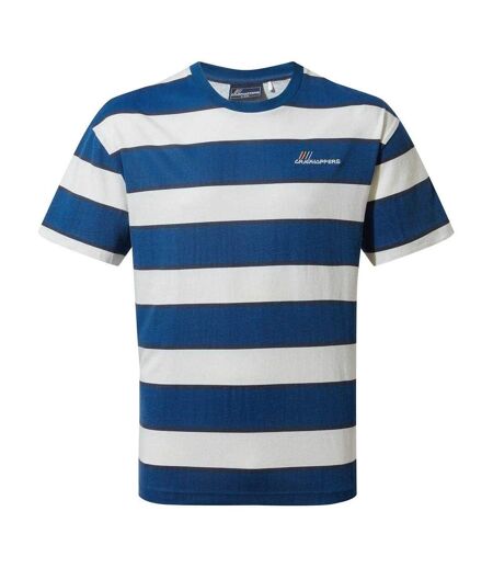 T-shirt Manches Courtes Motif/style À Rayures Denali Homme Bleu Mer Foncé À Rayures Craghoppers