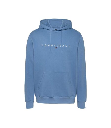 Sweat à capuche bleu homme tommy hilfiger linear logo - l