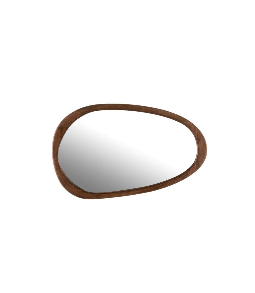 Miroir Mural en Bois Irrégulier 83cm Marron-1