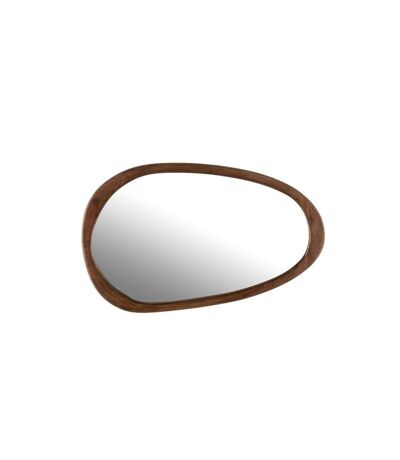 Miroir Mural en Bois Irrégulier 83cm Marron