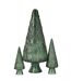 Sapin de Noël en Verre Cône 43cm Vert Foncé-2