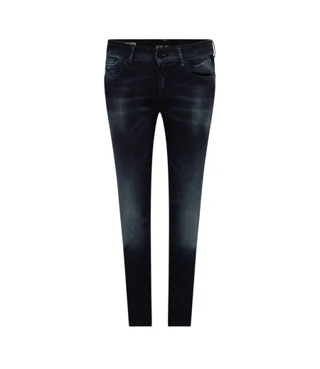 Womens/ladies Luz Cotton Skinny Jeans Blue Replay