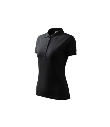 Womens/ladies Pique Polo Shirt Charcoal Malfini