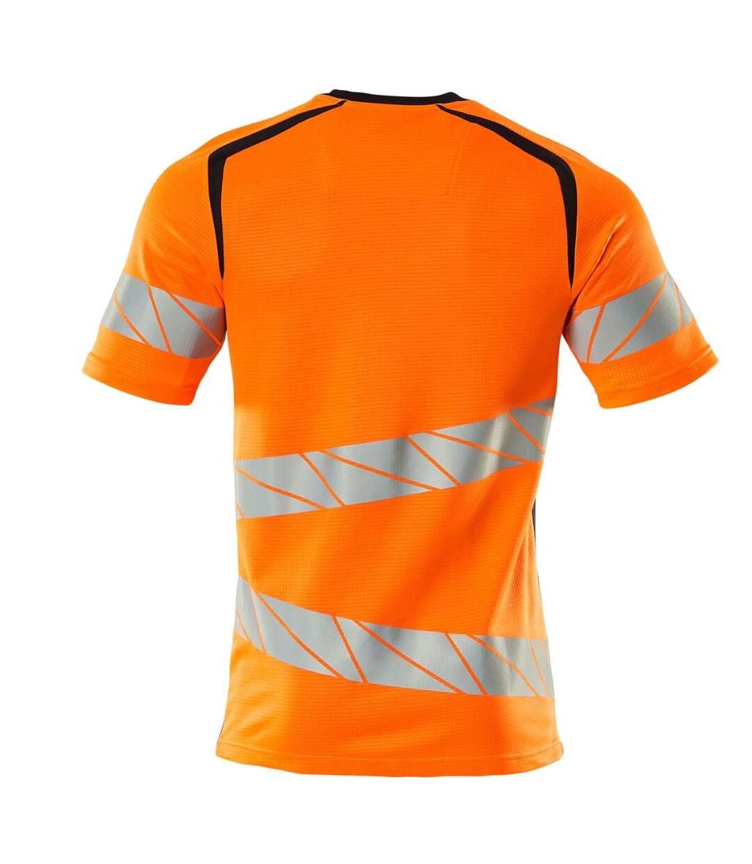 T-shirt Accelerate Safe Homme Orange Fluo Bleu Marine Foncé Mascot-2