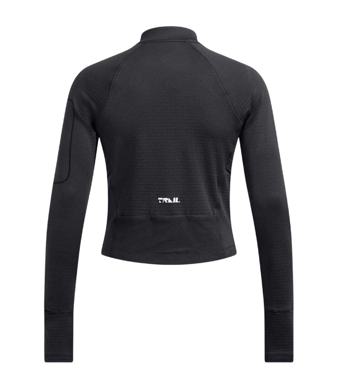Womens/ladies Trail Run Half Zip Long-sleeved Top Grey Under Armour-3