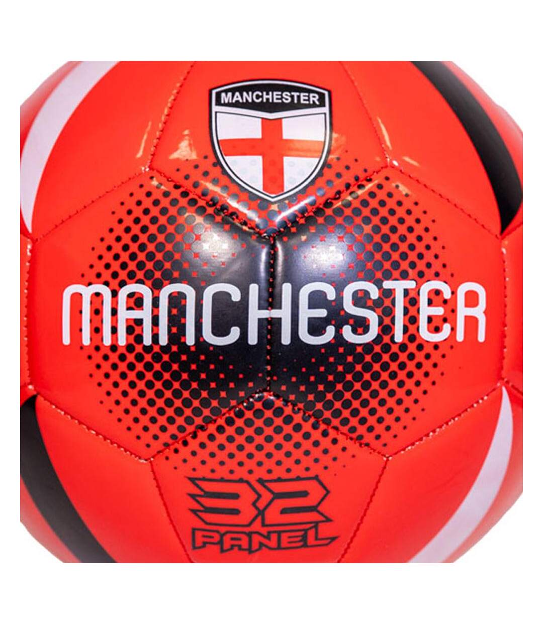 MANCHESTER ballon noir/rouge blanc sport zone-2