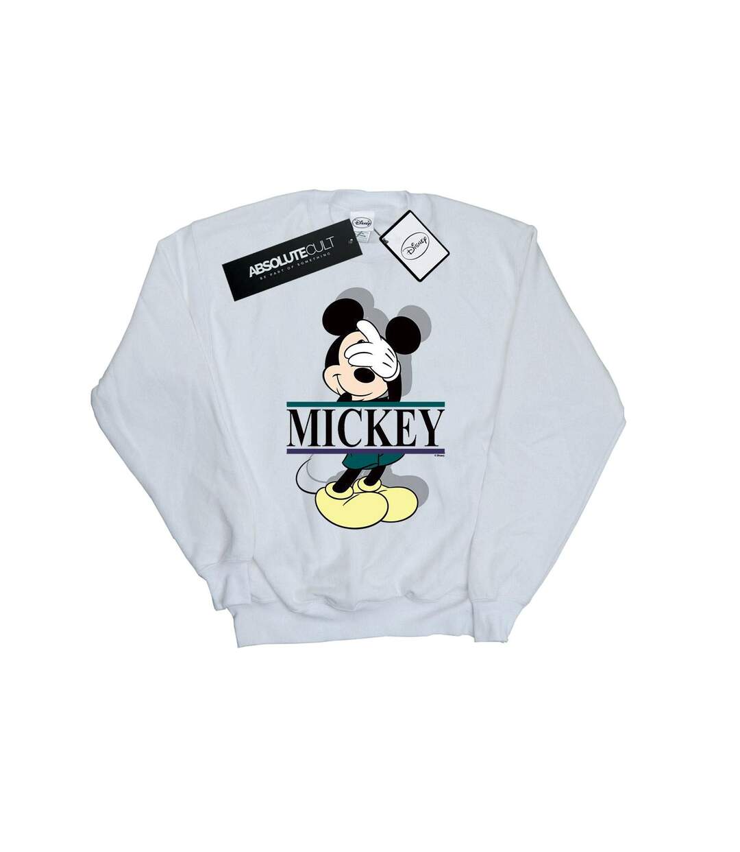 Disney Sweatshirt Femme/Ladies Mickey Mouse Letters (Blanc) - UTBI27160-1