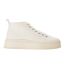 Womens/ladies Canvas Flatform High Top Trainers Cream Vagabond Shoemakers-1
