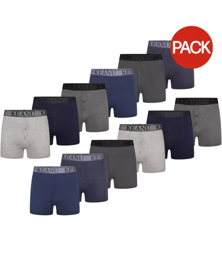 Boxers Motif/style Uni Homme Bleu Keanu