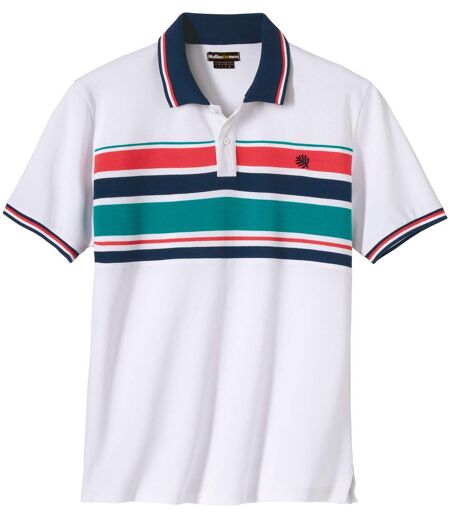 Men's White Piqué Polo Shirt 