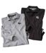 Pack of 2 Men's Classic Polo Shirts - Black Grey