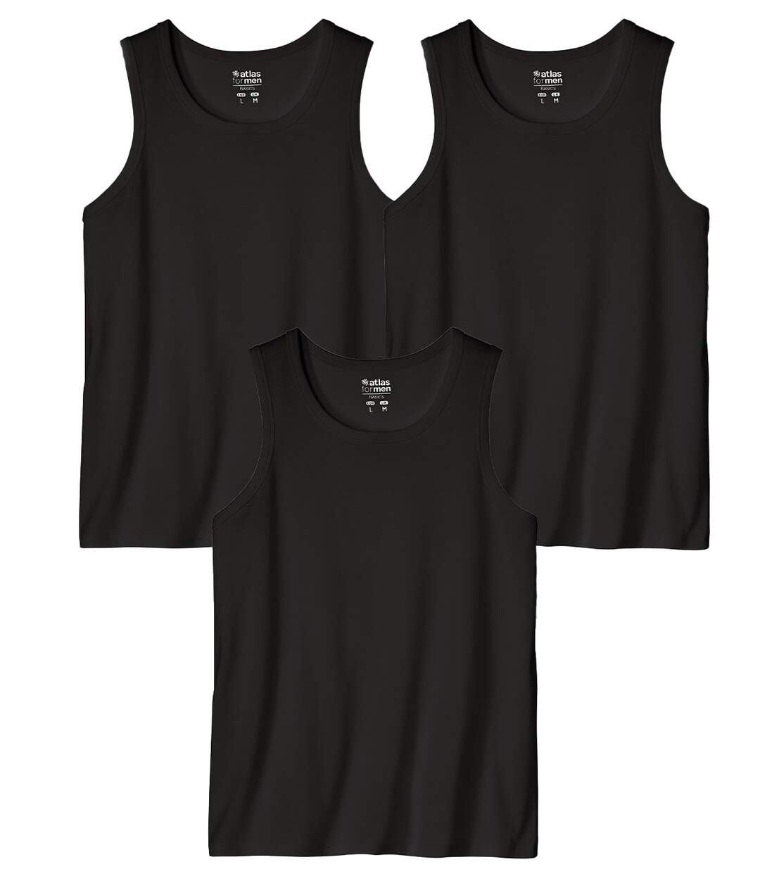 Set van 3 effen tanktops-1